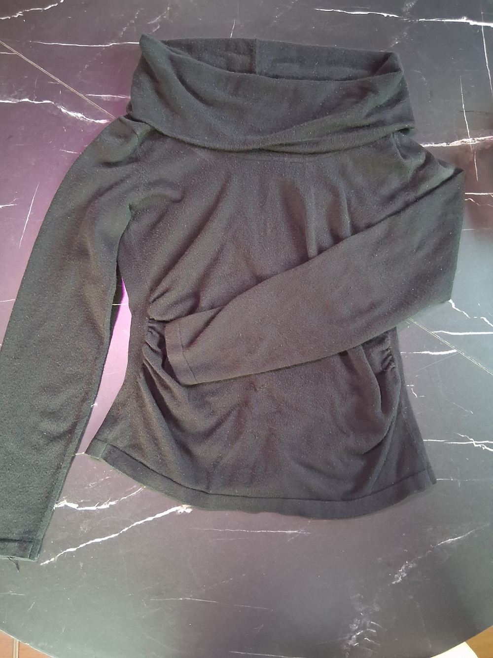 Black Y2K Long Sleeve Knit Top